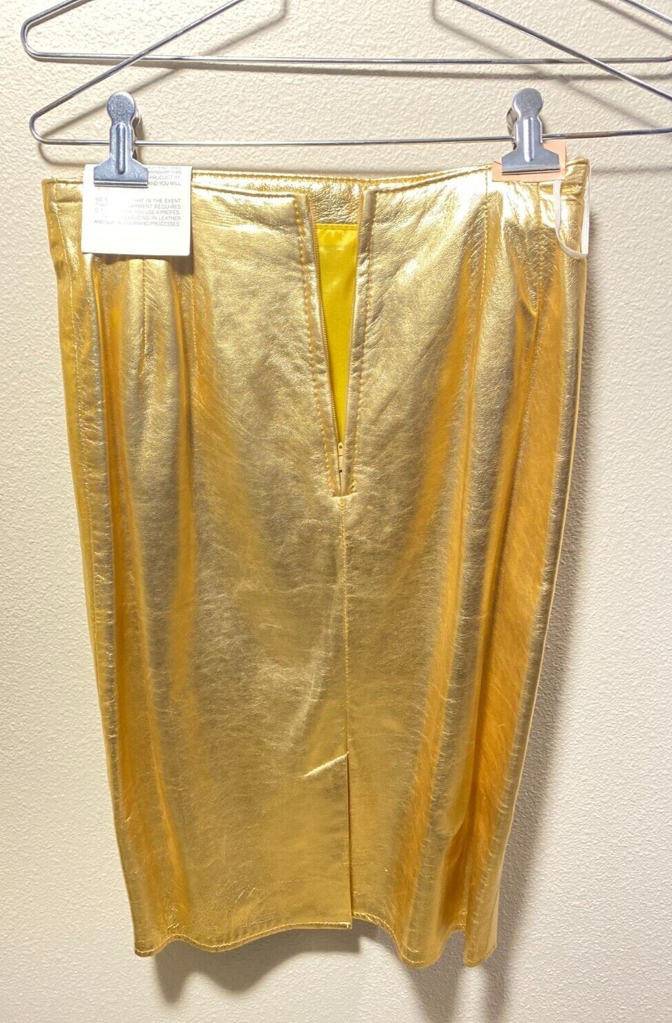 Vintage Leather Gold Llame Womens Jacket and Skirt – Vakko