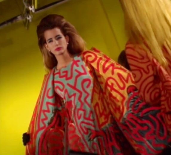 *ICONIC * STEPHEN SPROUSE* KEITH HARING* COLLABORATION GRAFFITTI SHIRT * 1988 *