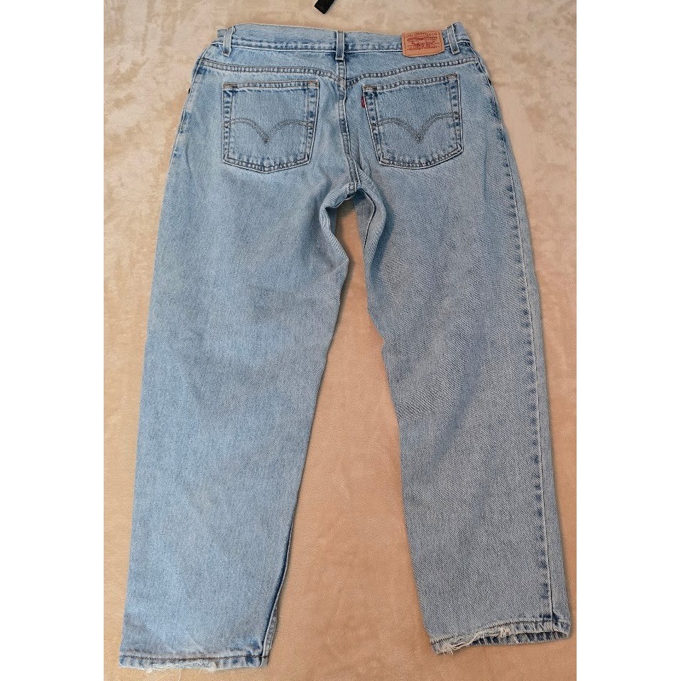 Vintage 90’s Levis 550 Relaxed Tapered Light Wash Jeans Womens 16 Short 1257