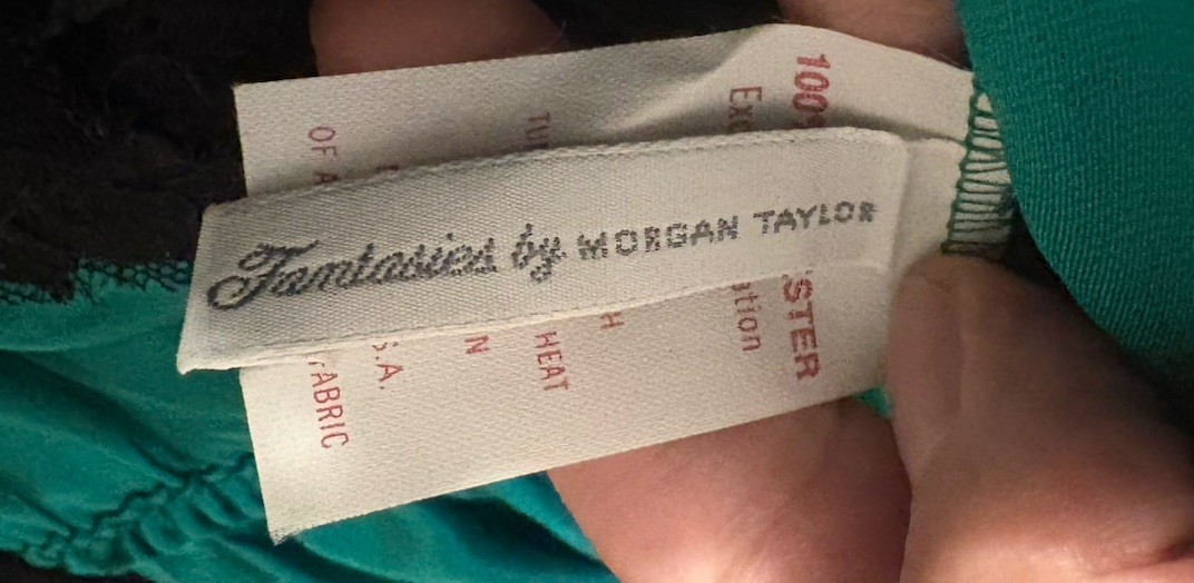 NWT Vintage Fantasies Morgan Taylor Green High Cut Teddy Negligée M 80s 70s USA