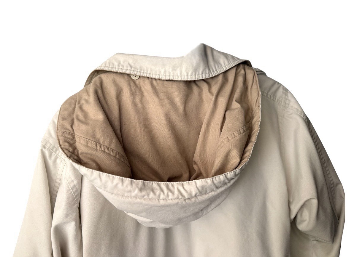 Vintage London Fog Creme Utility Jacket With Hood