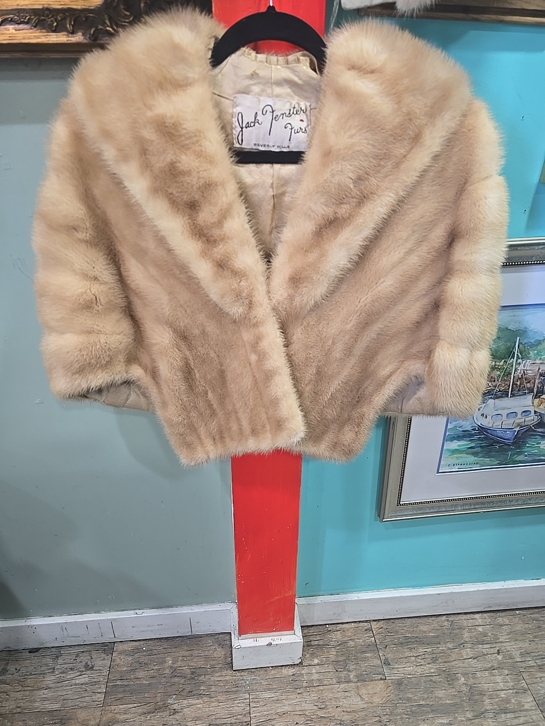 Vintage Mink Fur Stole Cape Jack Fenster Furs Beverly Hills