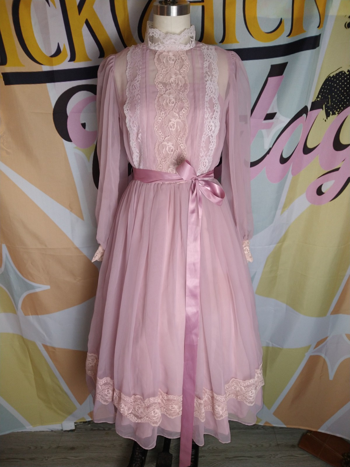 Vintage Laurie Deb of San Francisco Party Dress Cottage Core Girly Size S