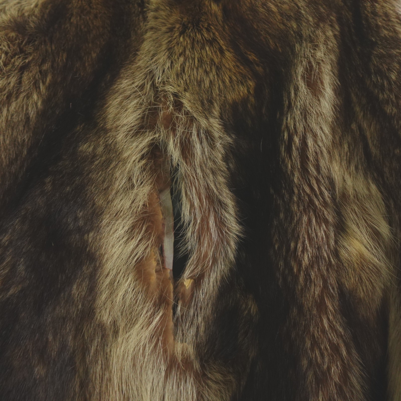 Vintage RM Taylor Co Genuine Raccoon Fur Coat Brown Full Length Women Swing Coat