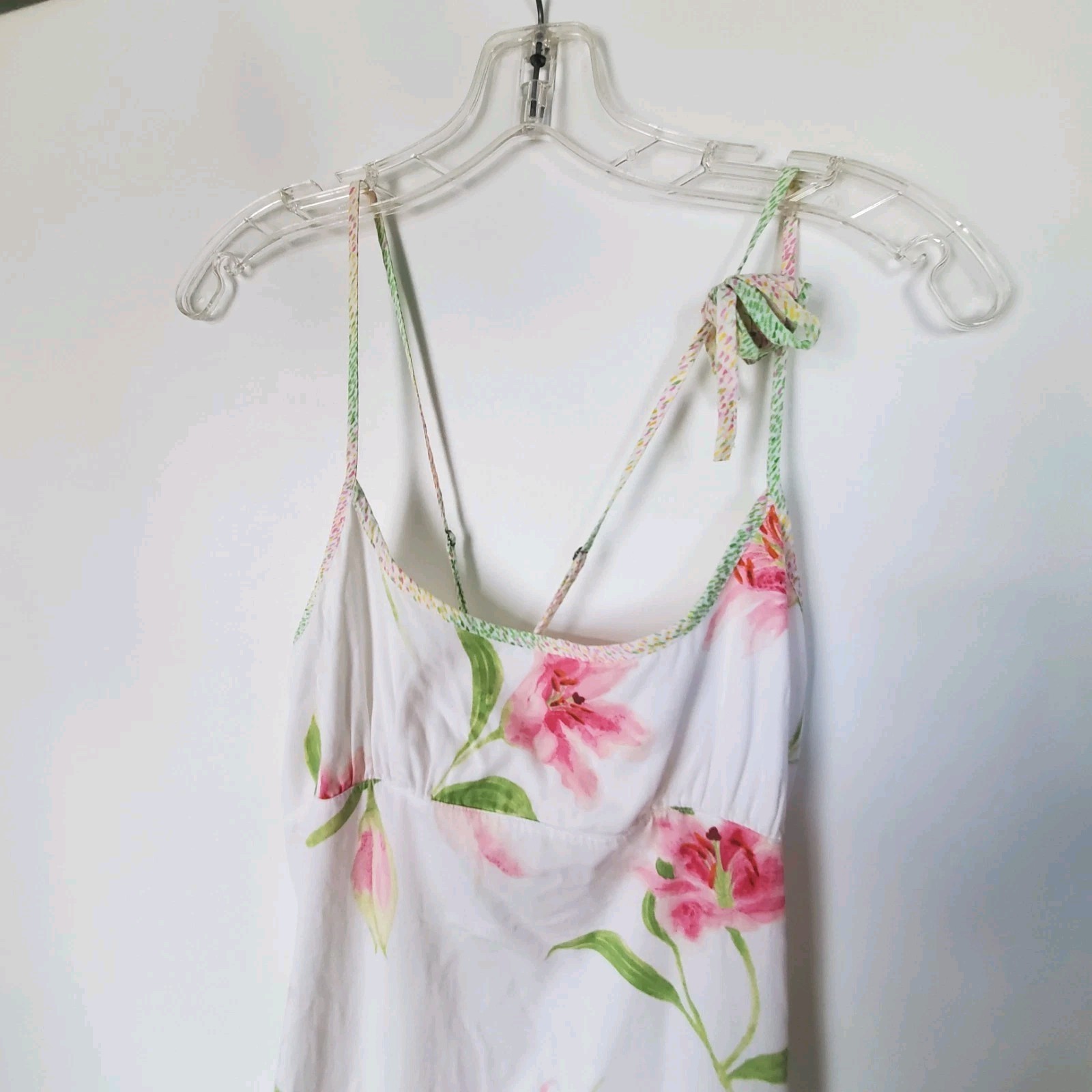 Vintage Crabtree And Evelyn Lily Dress Medium Cross Back Empire Waist