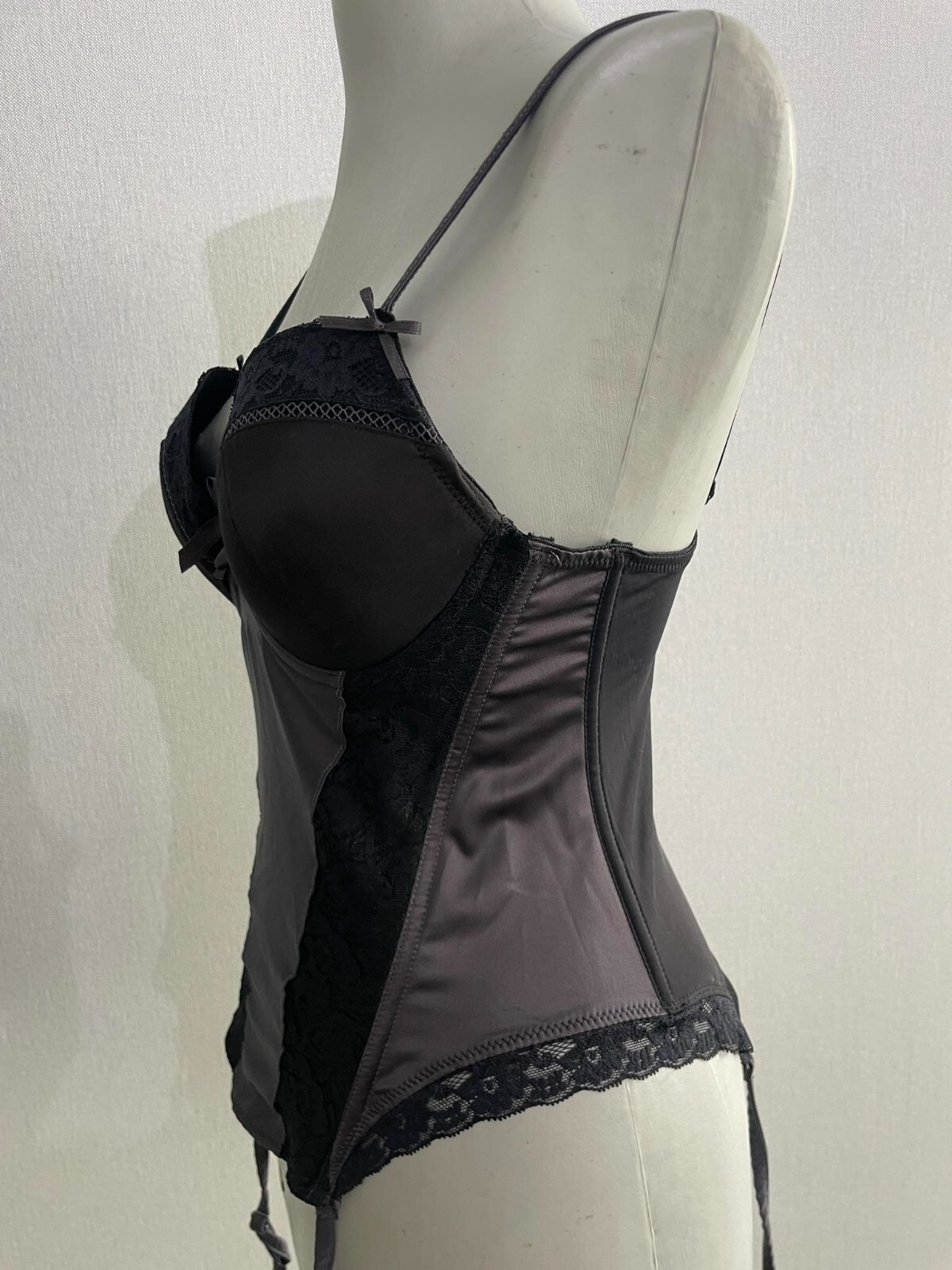 Corset Top Vintage Mesh Cami Rare with Straps Sexy Lingerie Bustier