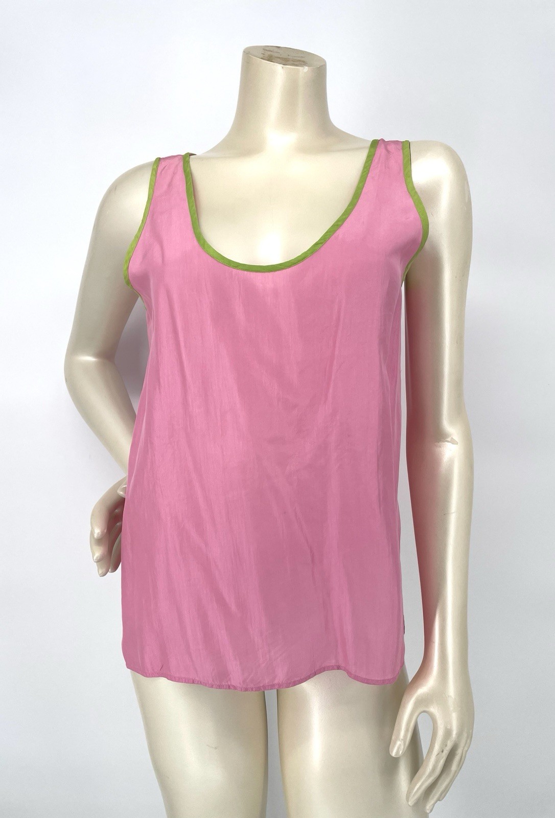 VTG 1980s 1990s High Waist Baggy Bermuda Paint Splatter Silk Short Tank Top Set
