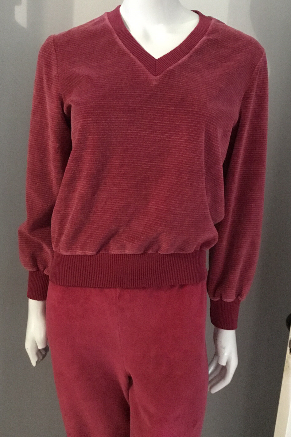 Vintage 70’s 80’s AILEEN 2 Piece Track Suit Athleisure Velour Lounge Set