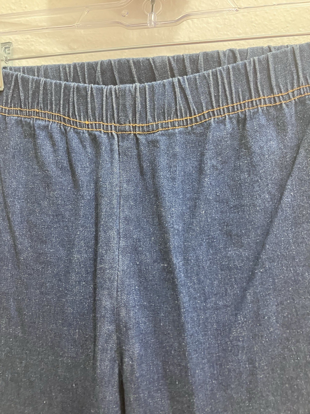 Vintage 1980s Stampede Blue Denim Stirrup Jeggings Womens Size 18W Made In USA