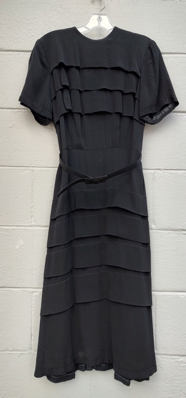 Leslie Fay flirty and fun 1950’s Black Rayon Cocktail dress