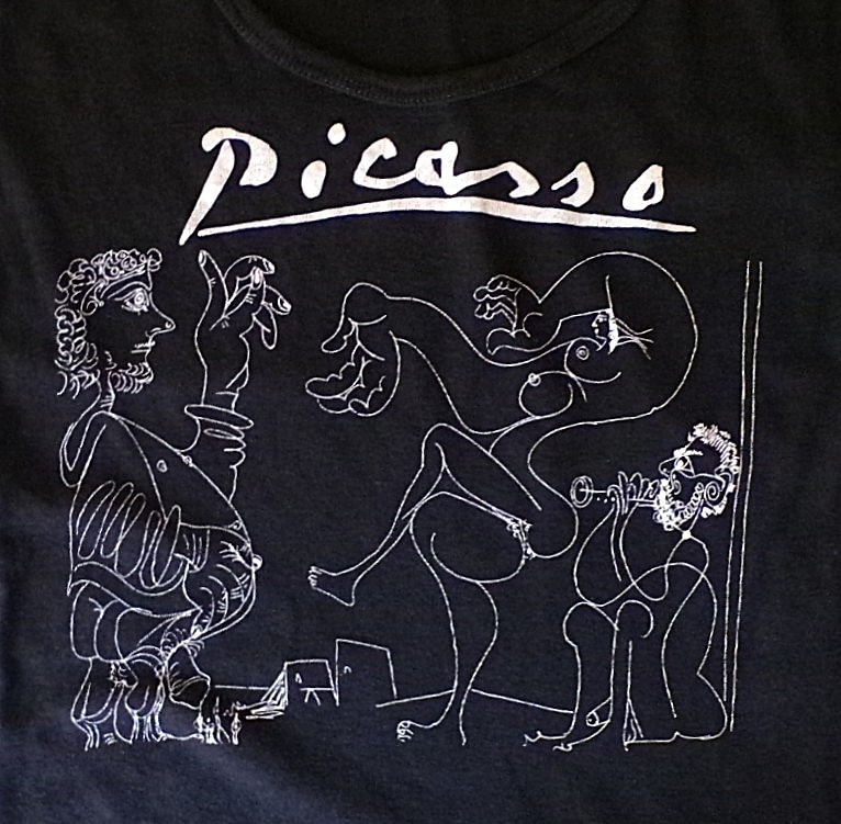 vtg 70s 80’s Picasso T-shirt M Black Bacchanal Anvil USA Single Stitch „Mint”