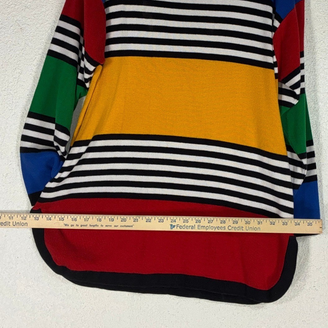 Vintage – I.B. Diffusion Multicolor Striped Sweater – L – Colorblock 90s Y2K top