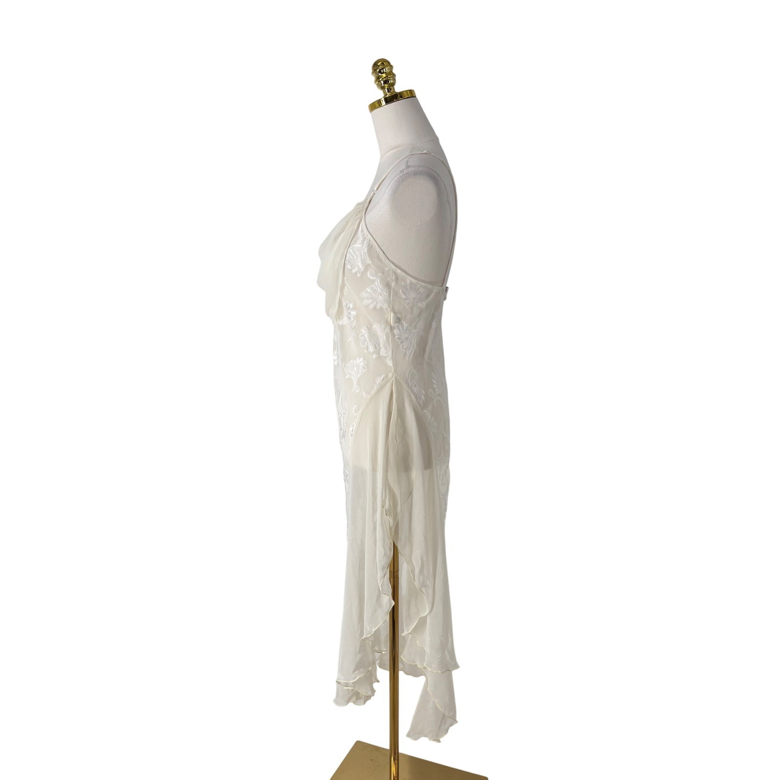 Vintage Victorias Secret Gold Label Cowl Neck Handkerchief Slip Dress M Ethereal