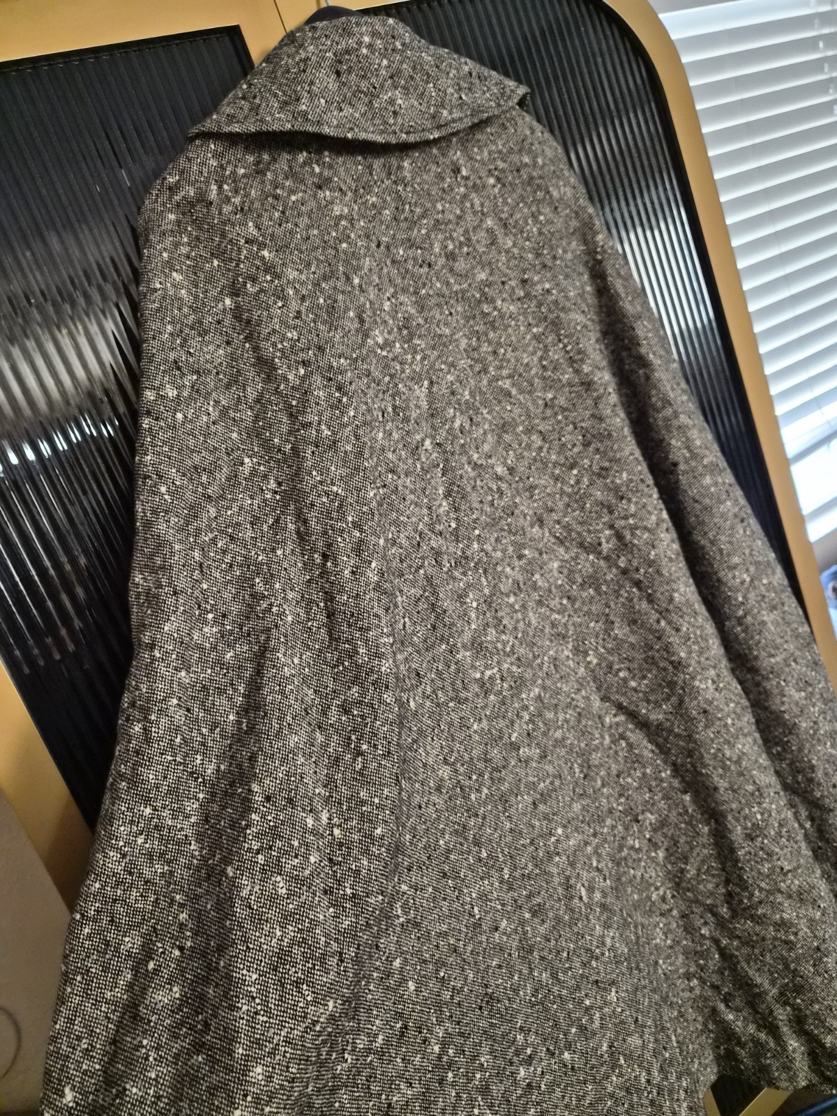 Vintage Pendelton Cape Shawl Poncho Wool Tweed Button Dowb Made In USA O/S