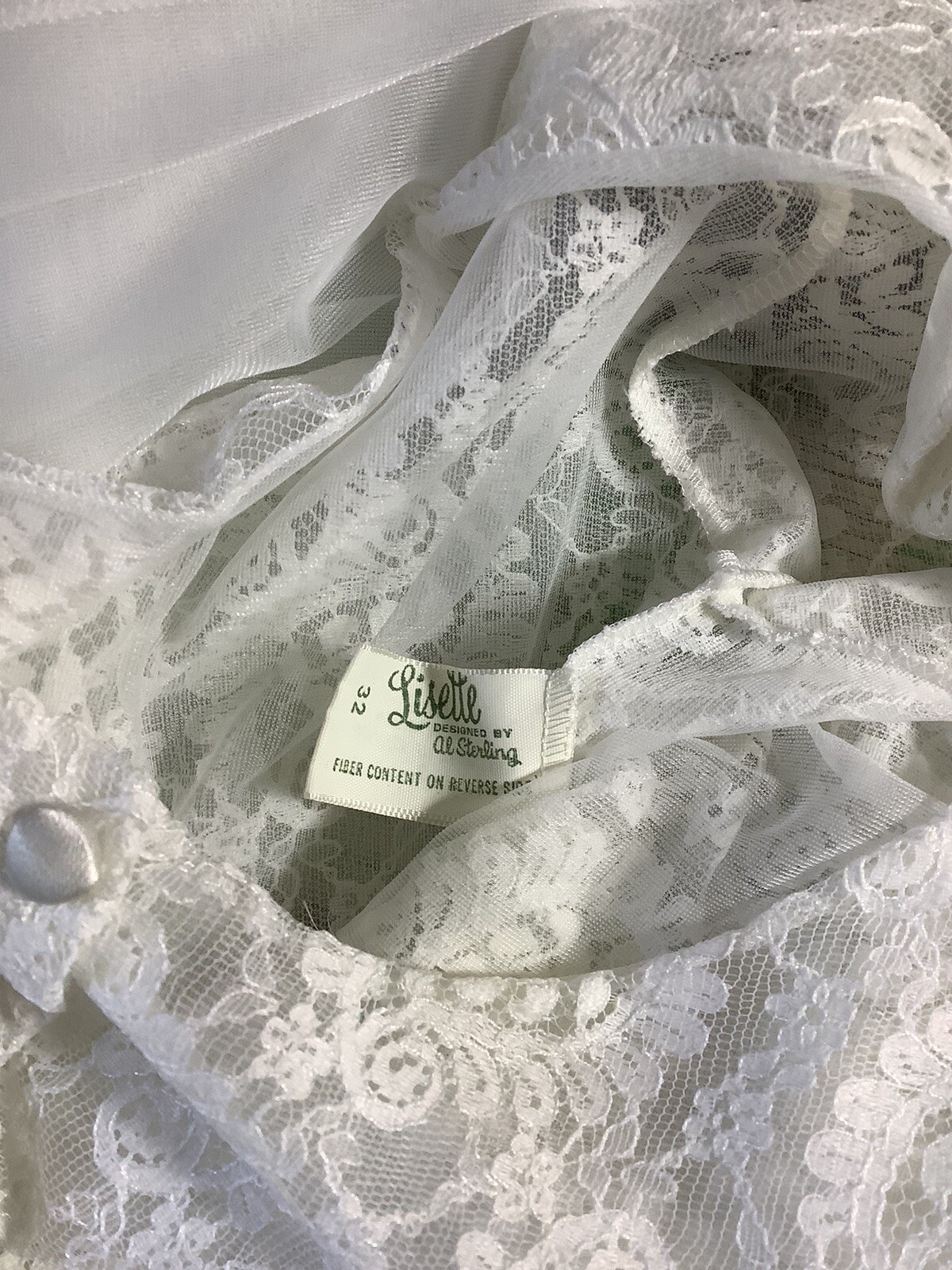 Vtg Lisette Al Sterling Lingerie Nightgown Bridal Peignoir Robe Set Size 32