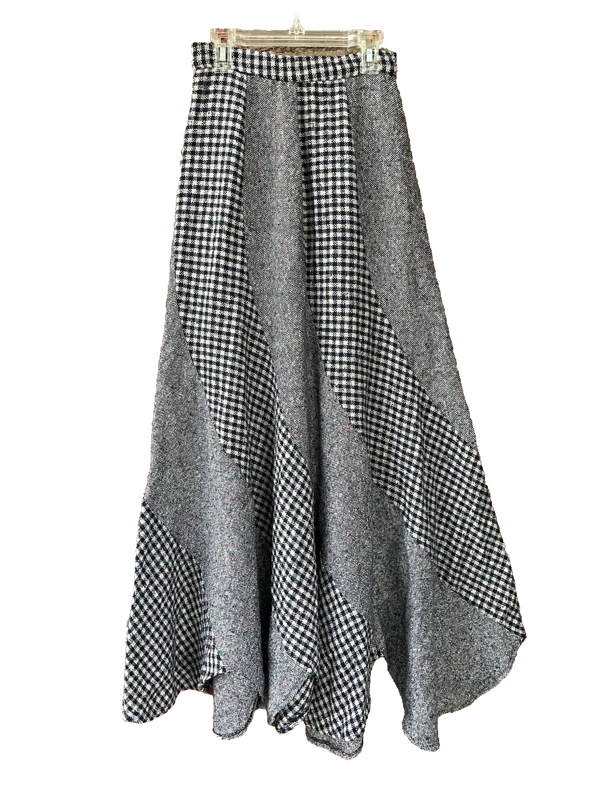 VTG 60s~70s Patchwork Hippie Boho Gypsy Fairy Twirl Hem Maxi Skirt Dress Top XS