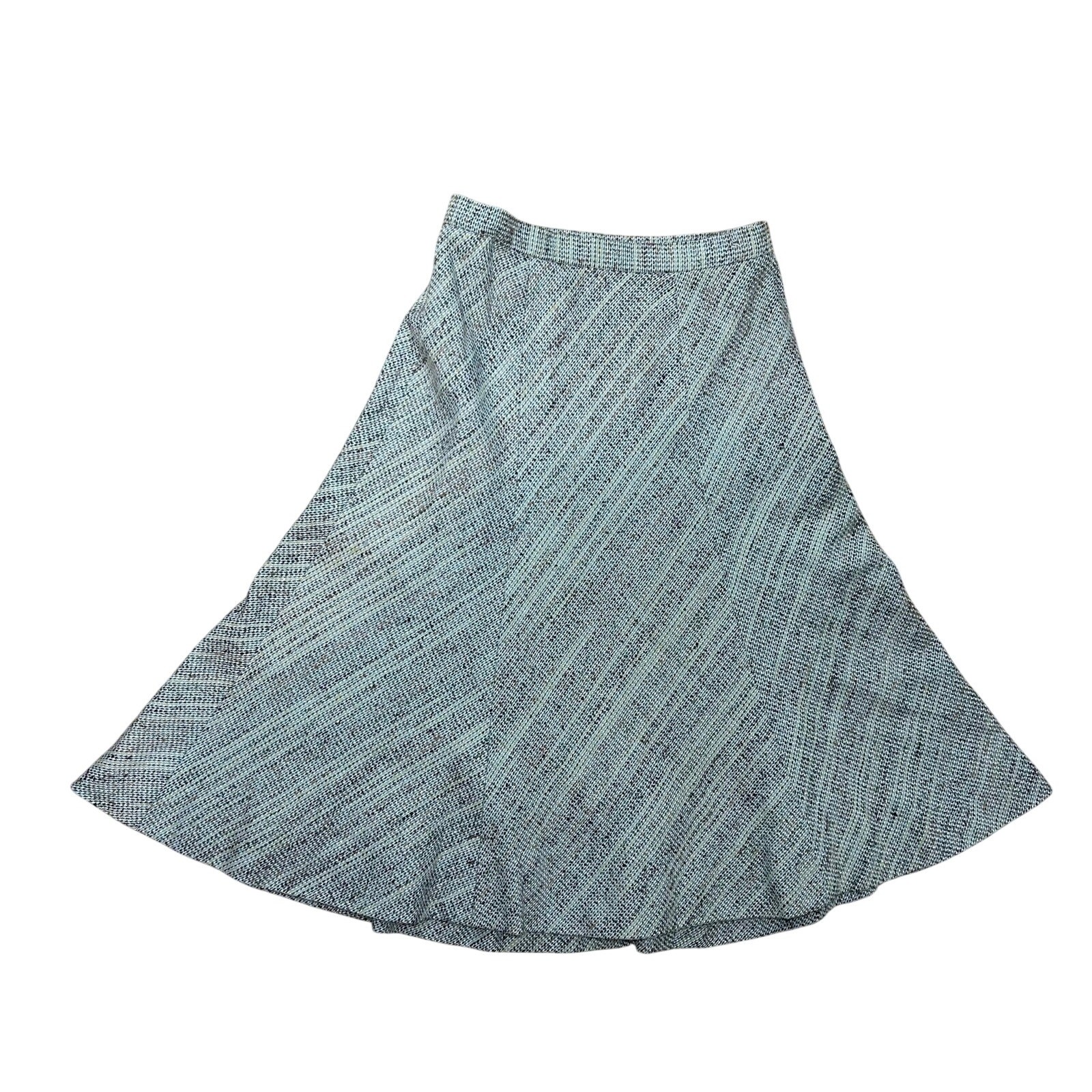 VTG 60s Bespoke S Wool Midi Skirt Retro Mod Dark Academia Twee Preppy Minimalist