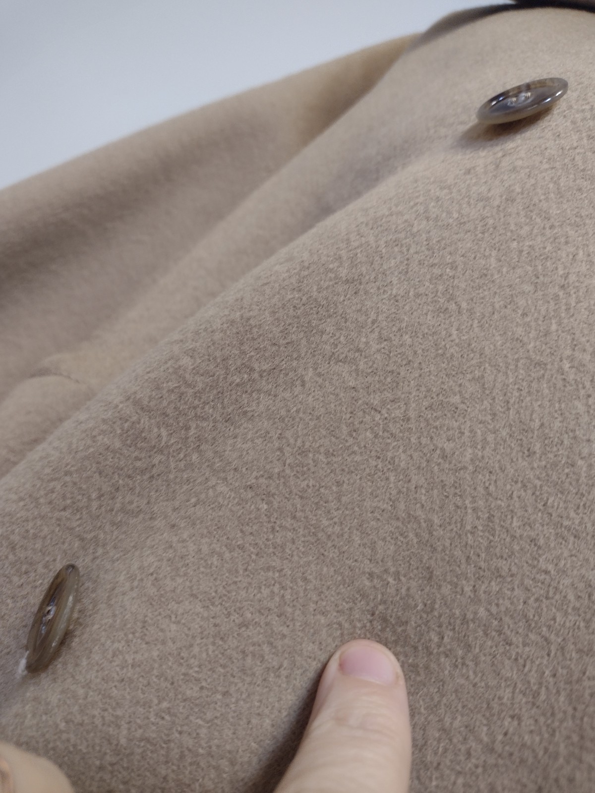 Vintage Stevens Forstmann Wool Long Coat Camel Belted USA ILGWU Quiet Luxury L