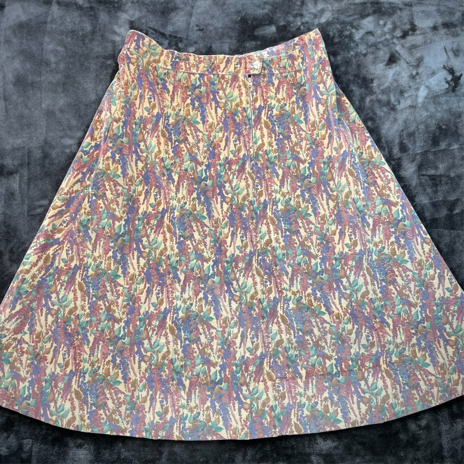 Marguerite Rubel San Francisco Vintage Skirt Size 16 Retro Floral Trad Wife