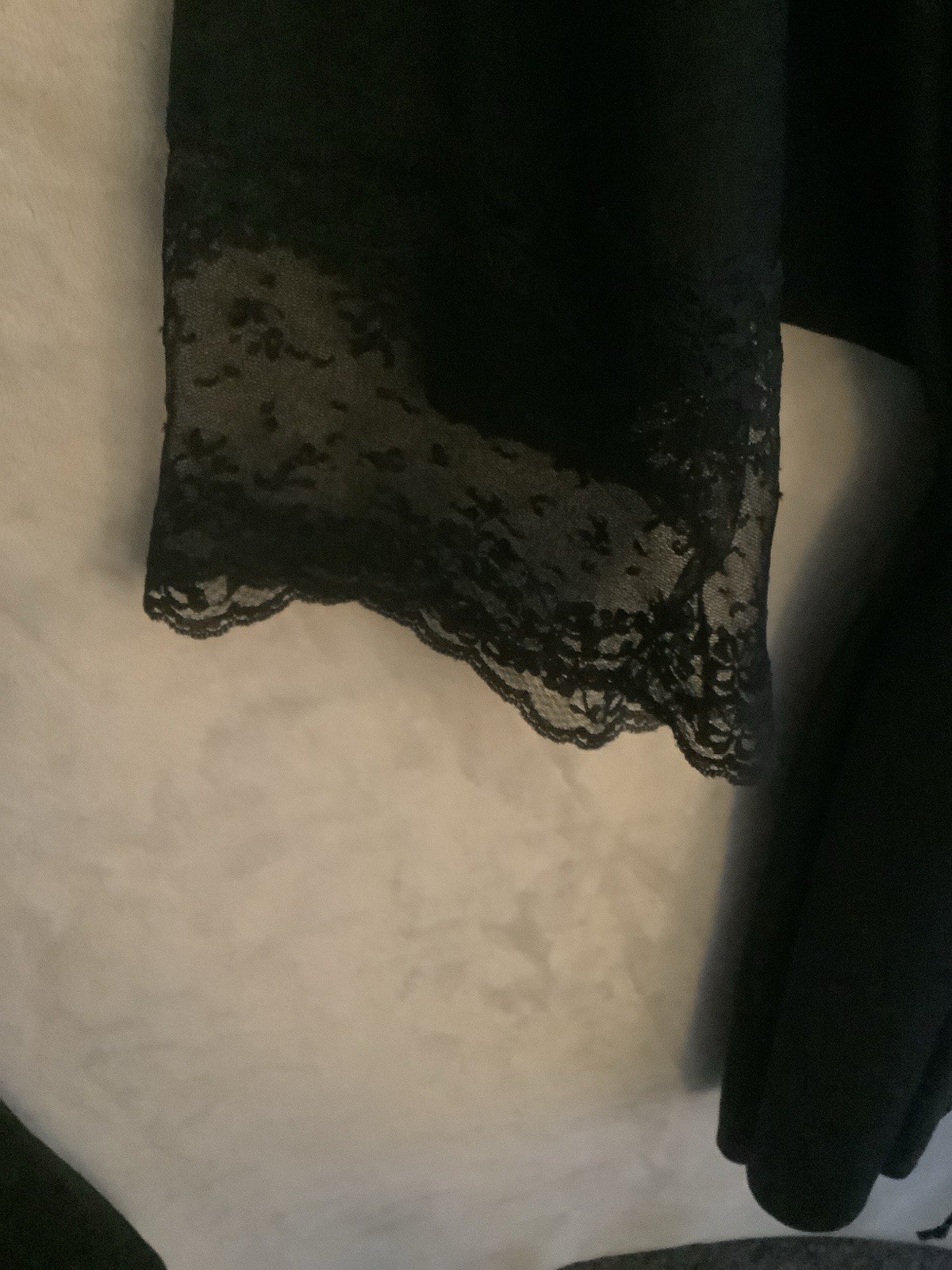 Ralph Montenegro Lingere Peignoir Black Lace Baby Doll Nighty And Robe Sz SM