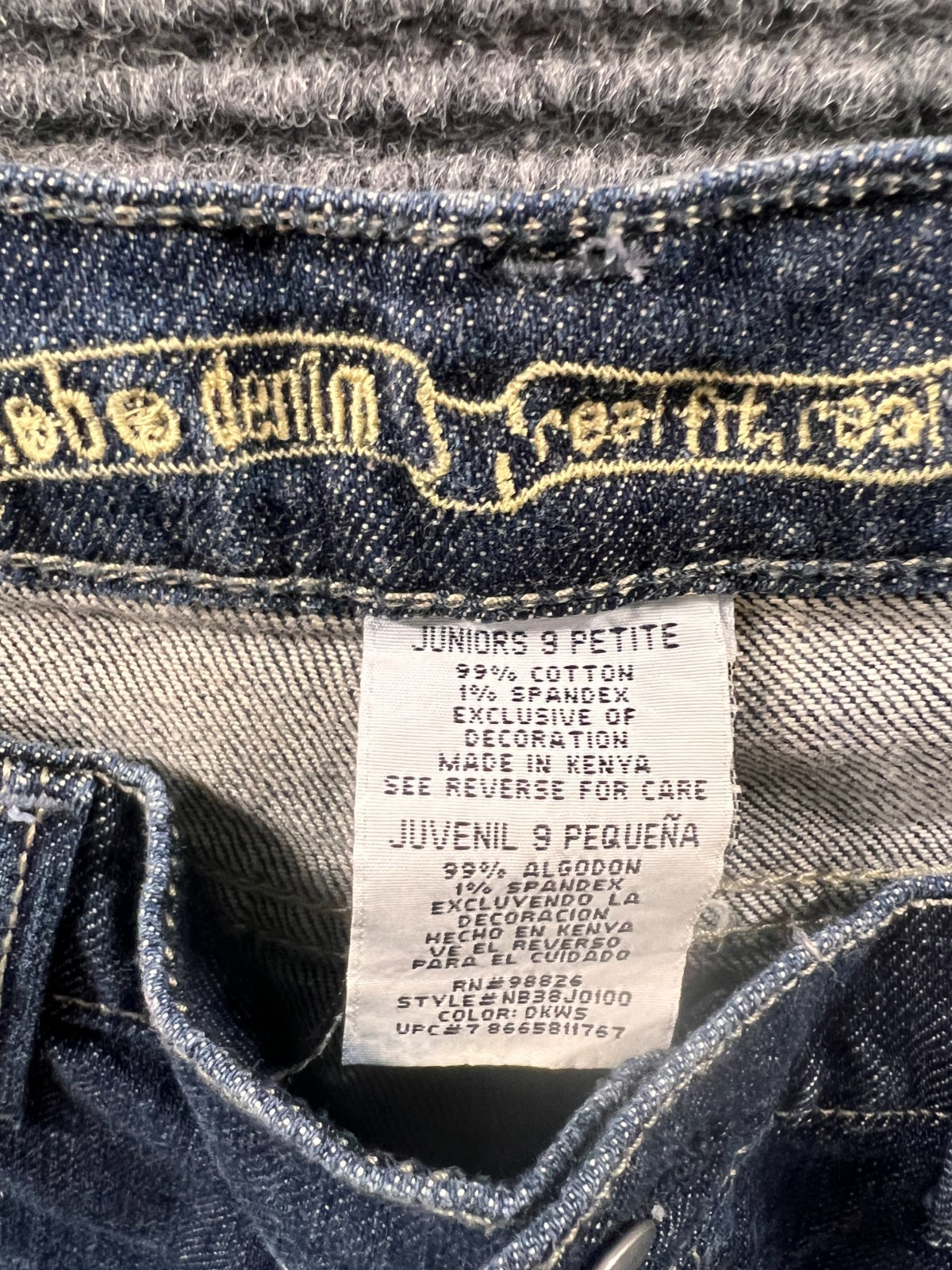Vintage Mudd Wendi Jeans Juniors 9 Petite Bootcut Dark Wash Y2K