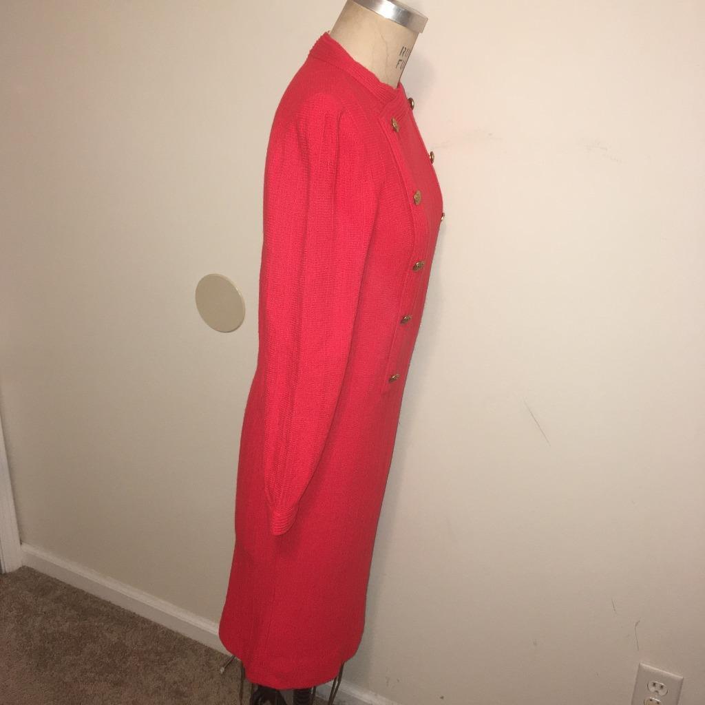 Caledonia Vintage 1960’s Red Knit Sweater Dress 6