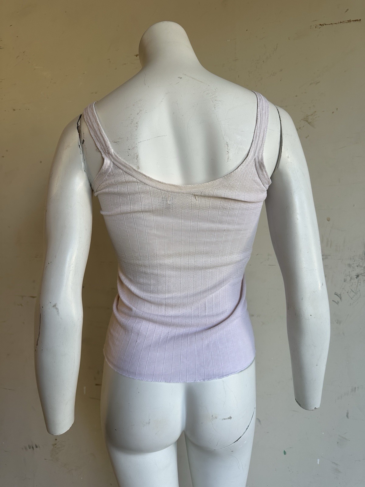 1950s Charmode Blank Ribbed Cotton Tank Top Undershirt 1950s 1960s