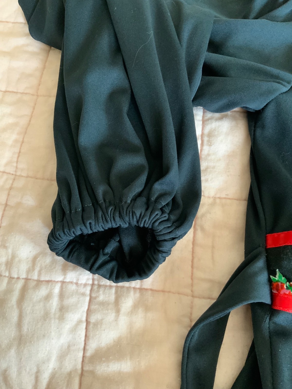 Vintage Rags by Kressandra San Francisco 1970’s Black and Red Long Dress Size 7