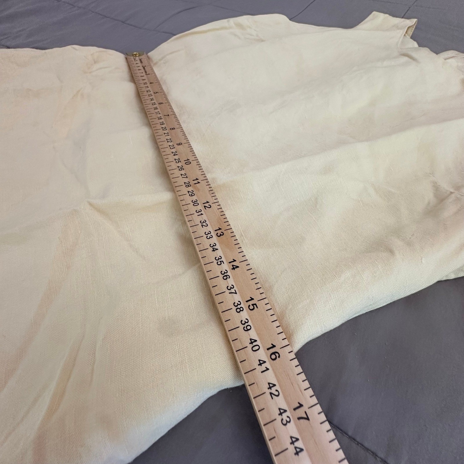 Coldwater Creek Womens 10 Butter Yellow Linen Dress Jacket Suit Ruffle