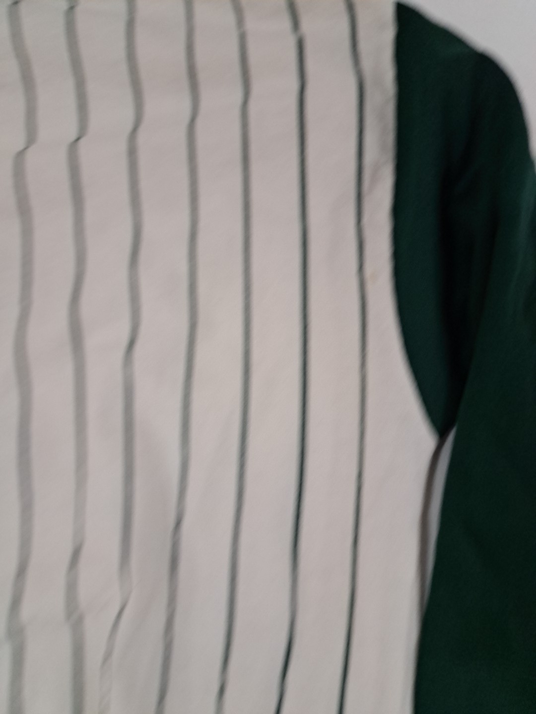 Vtg 90s Baseball T Shirt Tee Baby ’96 Green Stripes Maternity 3/4 Sleeve L/XL