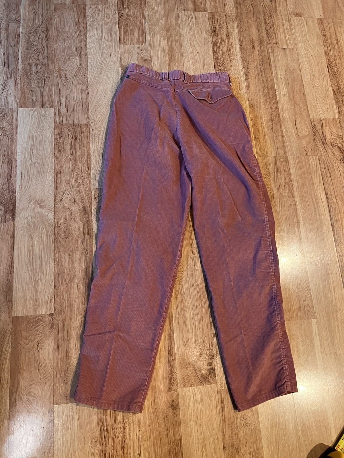 Vintage 1970s 80s Britannia Corduroy High Waisted Mom Hi Rise Pants Rose Pink