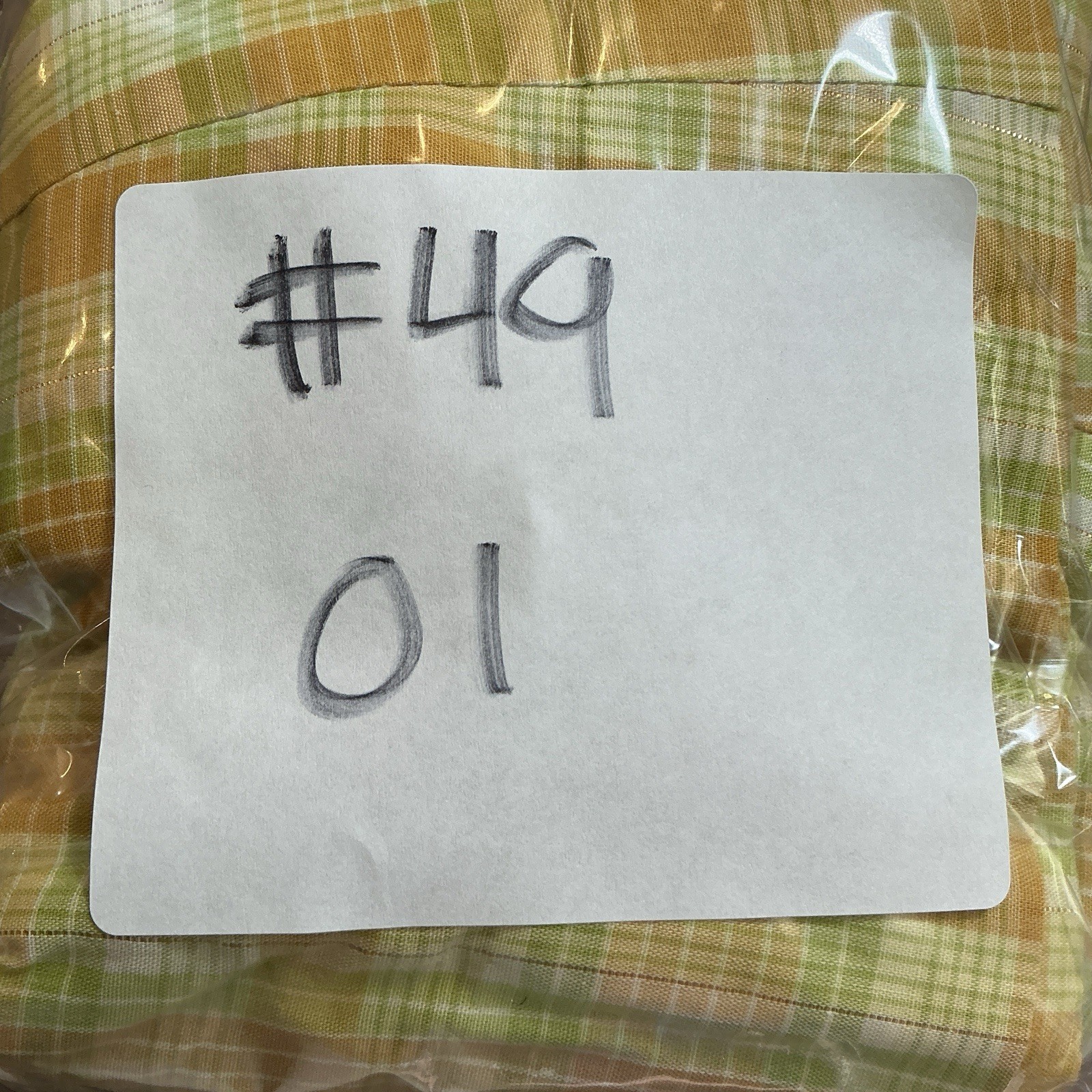 60s 70s VINTAGE Yellow Plaid Shirtwaist Midi Dress Button Front Size M #4901
