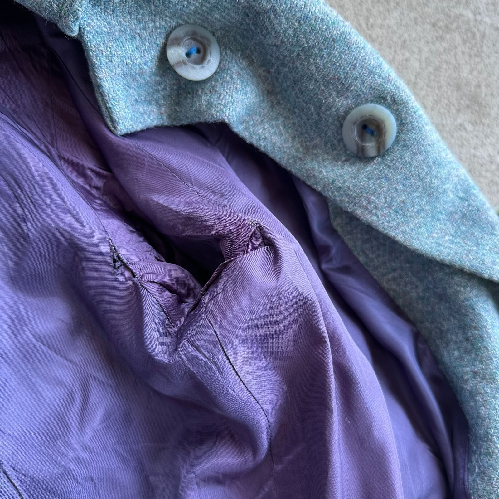 1960’s UNION MADE Scotch Heather by Capri Wool Blend Tweed Coat