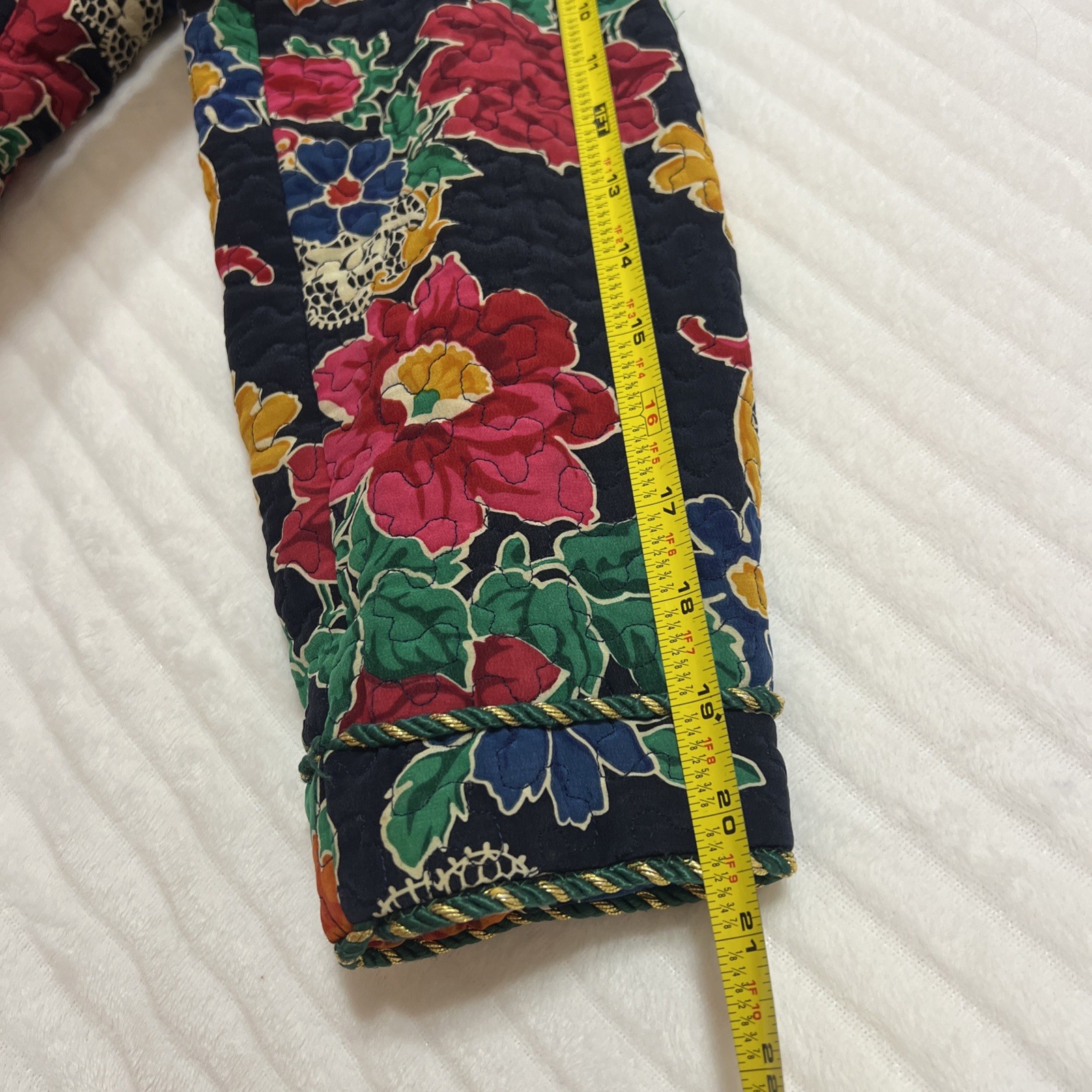 VTG Richie Freeman for Teri Jon 100% Silk Floral Blazer Jacket S10Made In Korea
