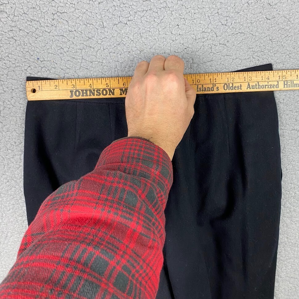 Pendleton Virgin Wool Pants Black Size 10 (29×32) lined Vintage 1980s FLAWS READ