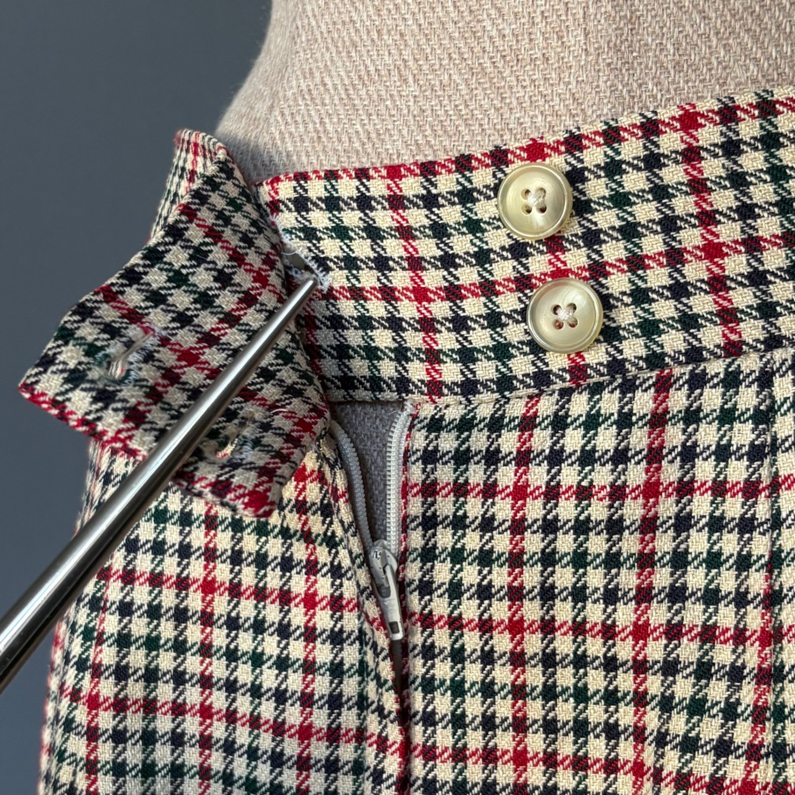 2 Pcs Brooks Brothers Skirt Suit – Houndstooth | Silk Wool | Blazer 10 Skirt 12