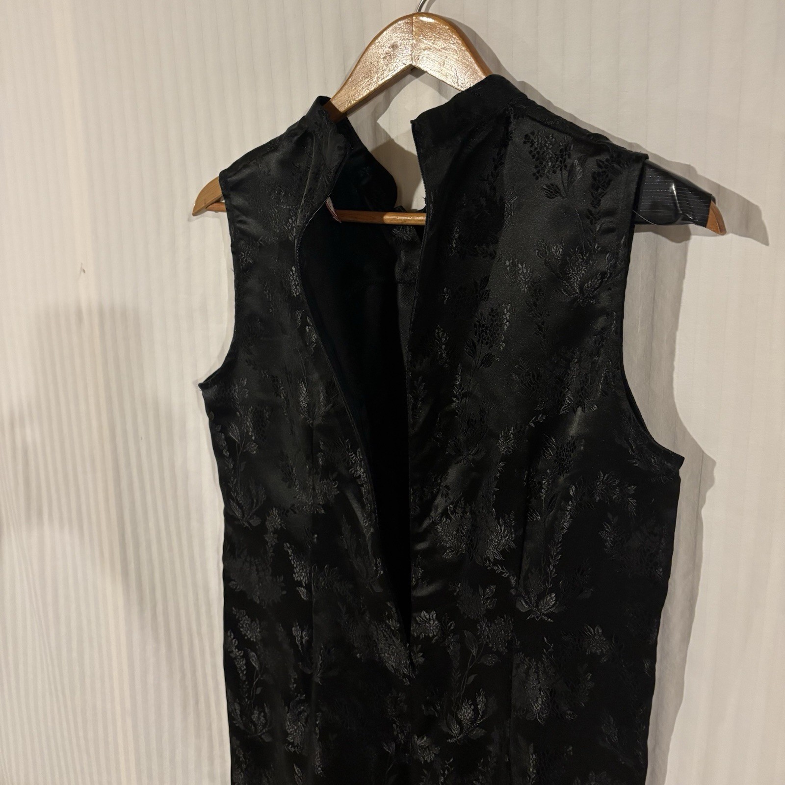April Cornell Vintage black Asian Inspired Dress Rayon Small D-16