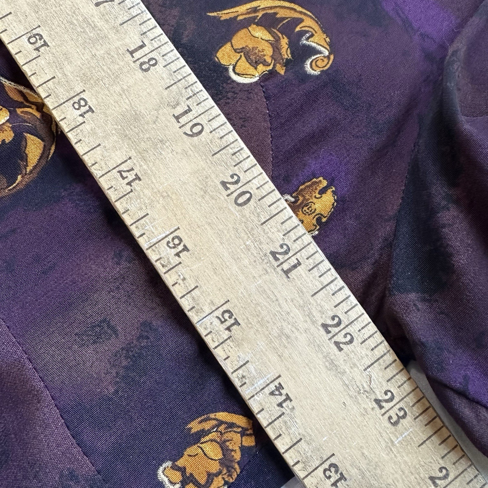 VTG Carole Little Rayon Wrap Kimono Jacket Womens 16 Baroque Floral Art To Wear