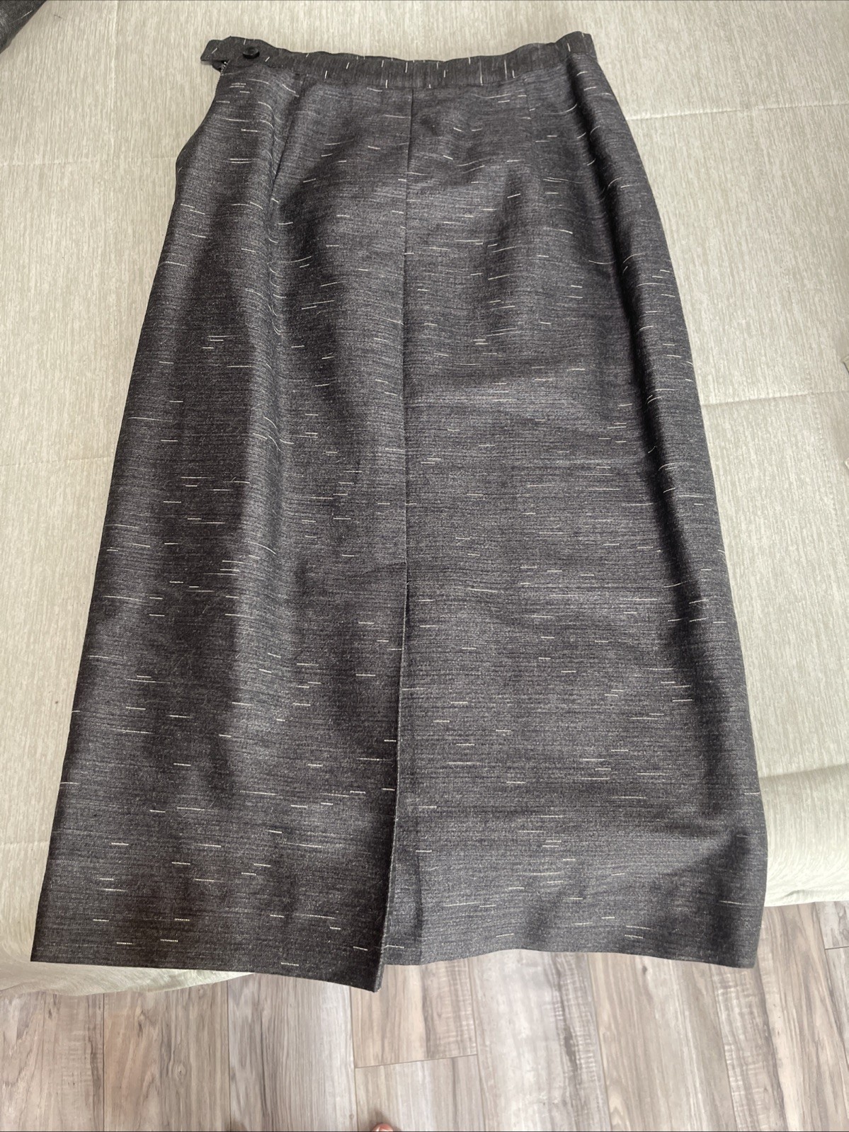 VTG Women’s 40s 50s Gray Lilli Ann Silk Skirt & Jacket Suit Set XS/S 1940s 1950s