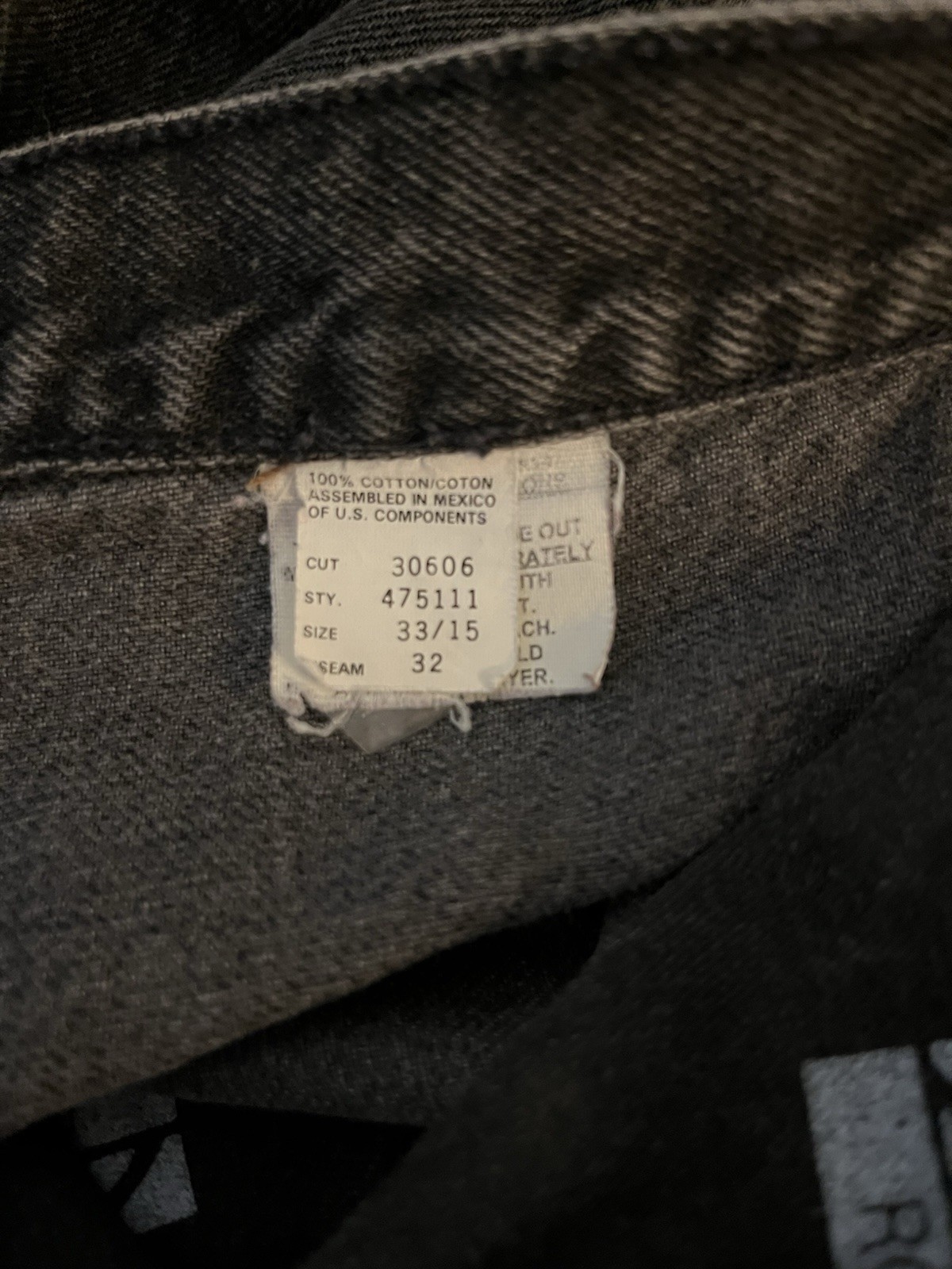 Rocky Mountain Jeans Rockies Black Western Mom Jeans Sz 33/15 Inseam 32” Rise 12