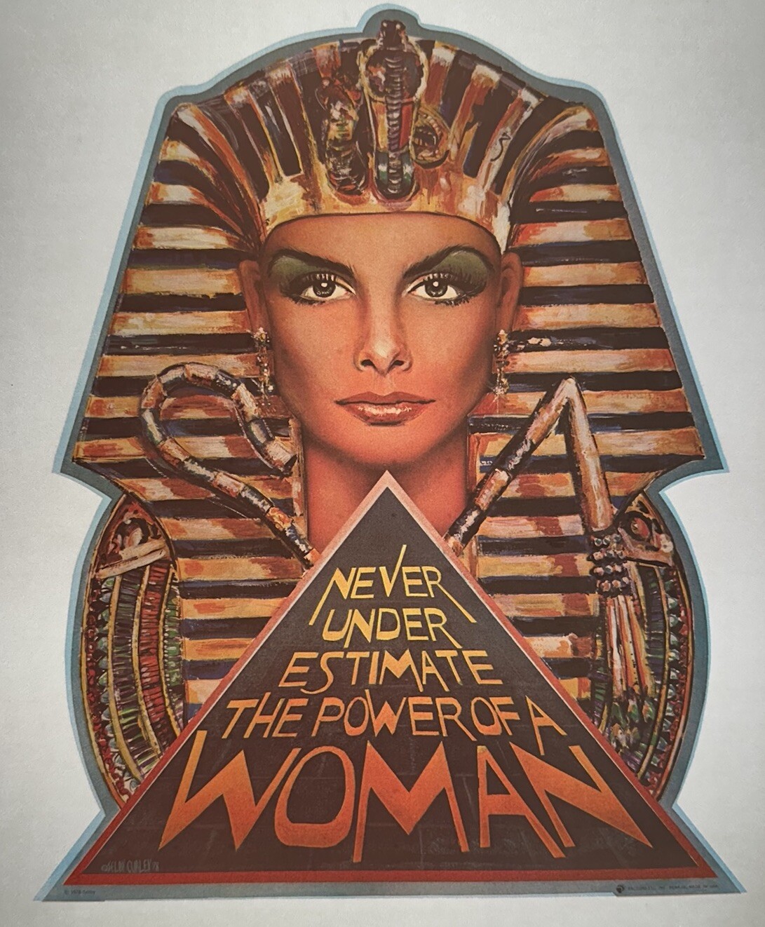 1970s CLEOPATRA Iron-On T-Shirt Heat Transfer Never Underestimate Power A Woman