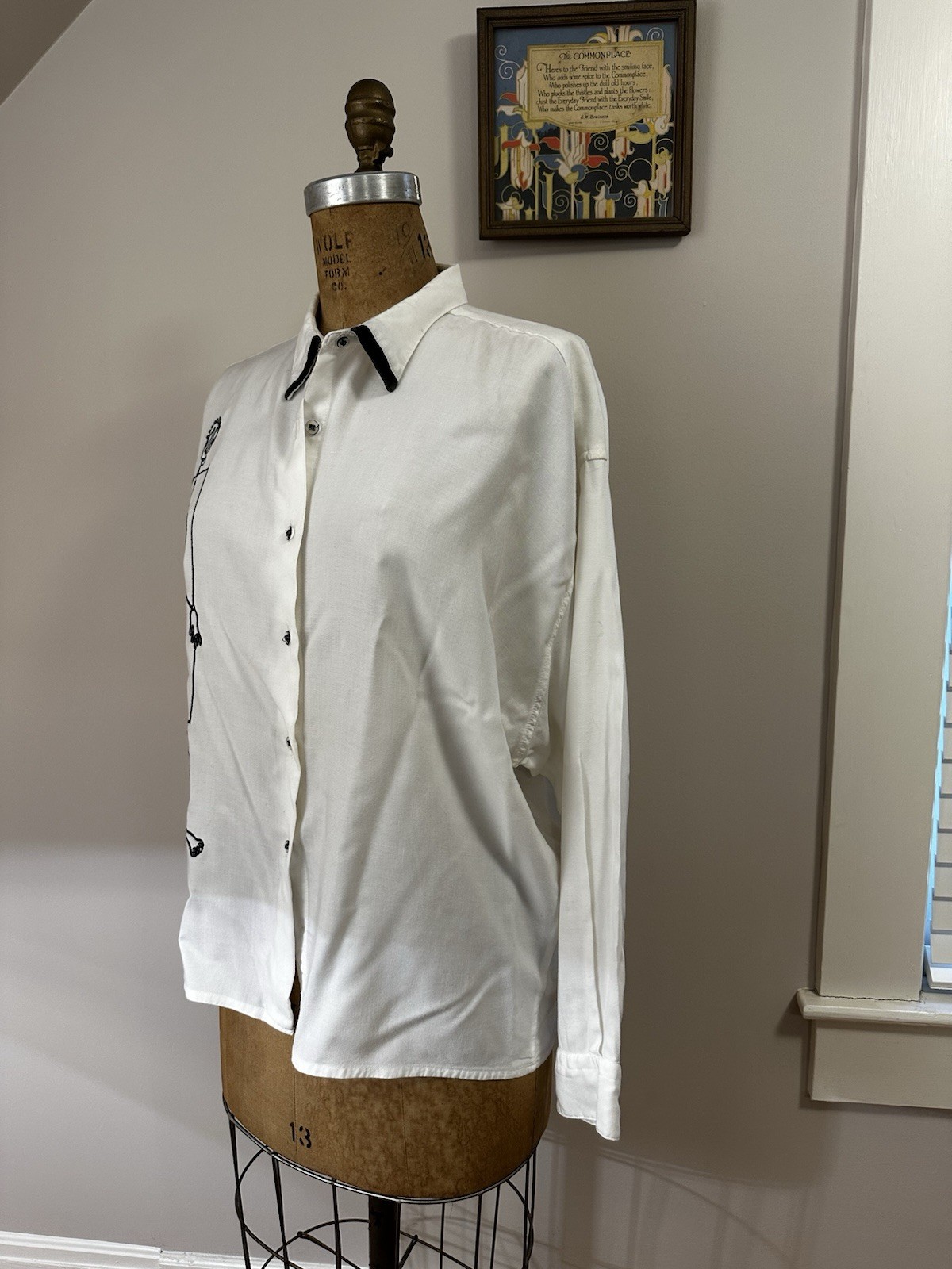 Vintage 1980s Generra Collection Abstract Image Button Down