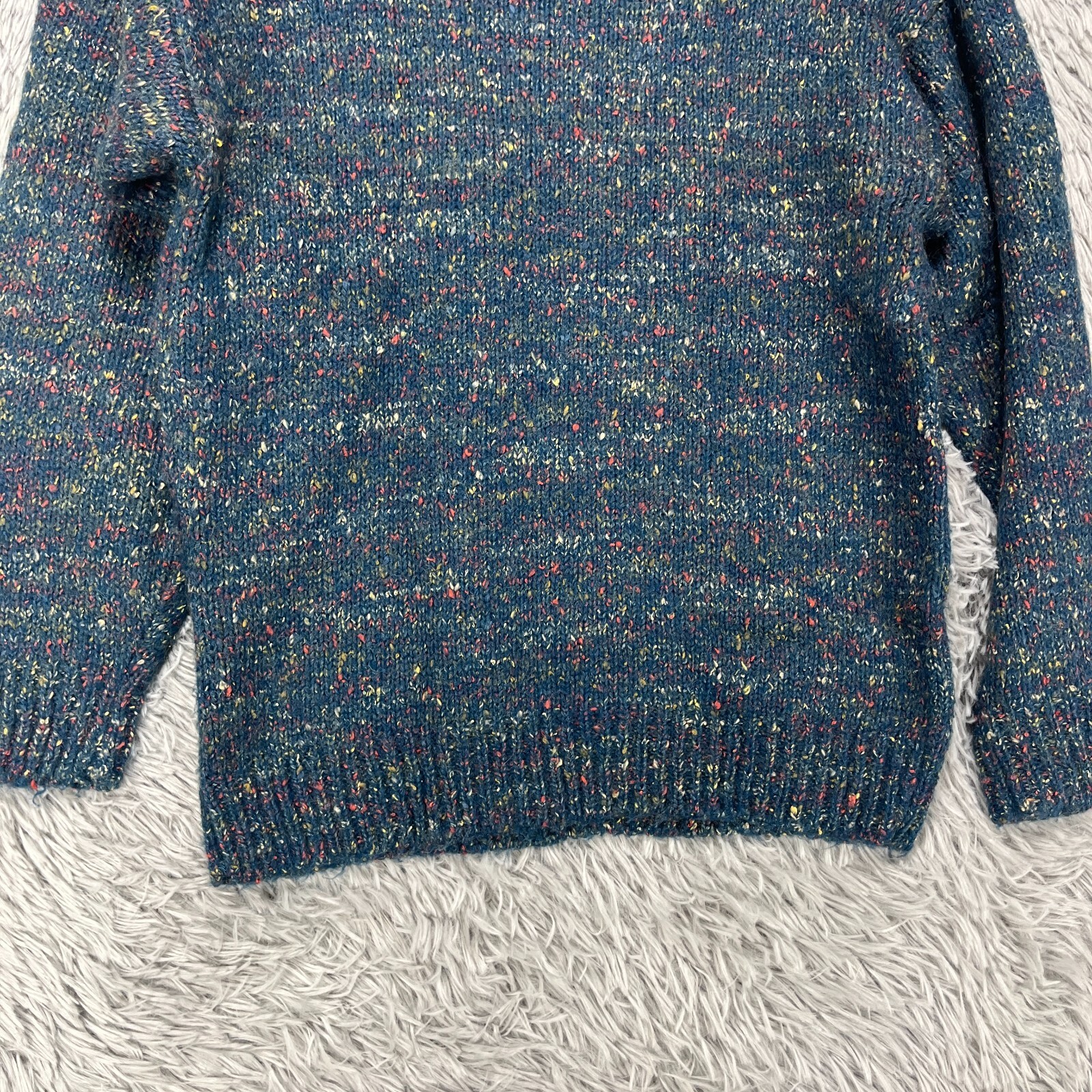 Vintage Penrose Pullover Sweater Womens M Blue Multi Preppy 80’s Retro Nostalgic