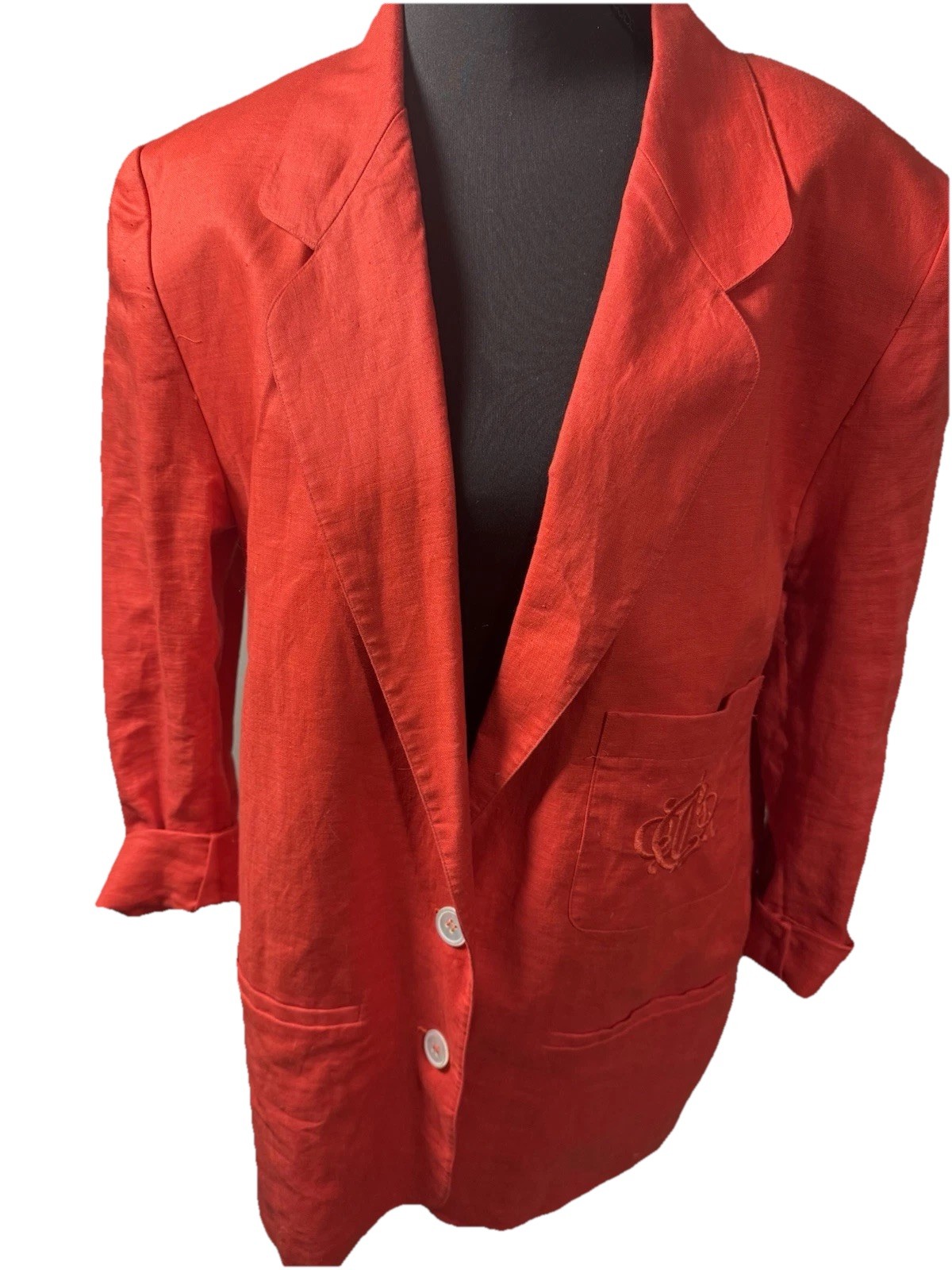 Rare Christian Dior Linen Red Blazer No call out Make offer 80’s or 90’s