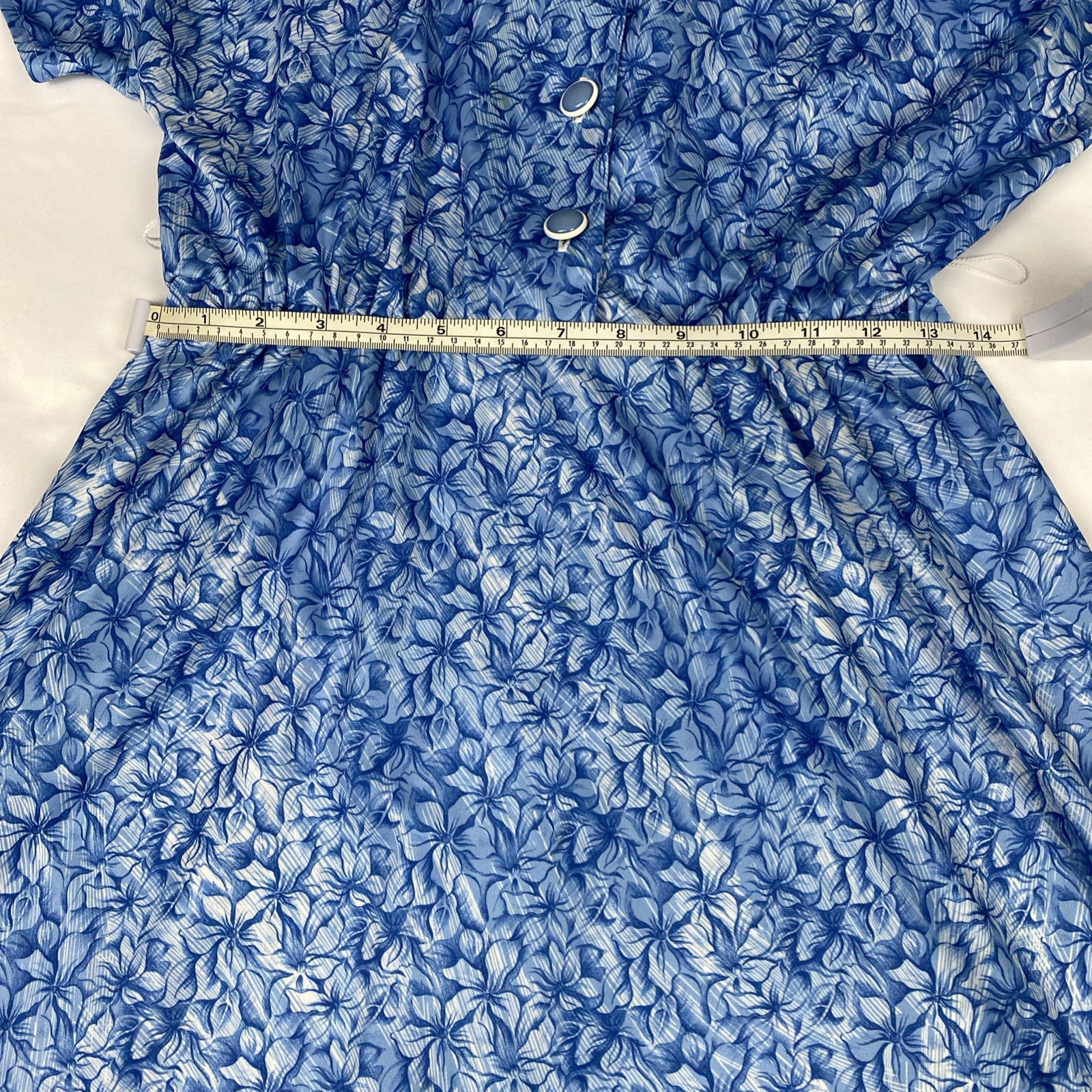 Haband For Her Dress Blue Floral Summer Daytime Dress