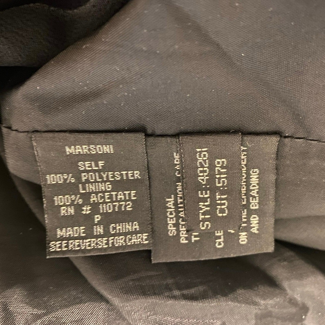 Stunning! Vintage 1990s Marsoni sz 6 Black Cocktail Dress Gown