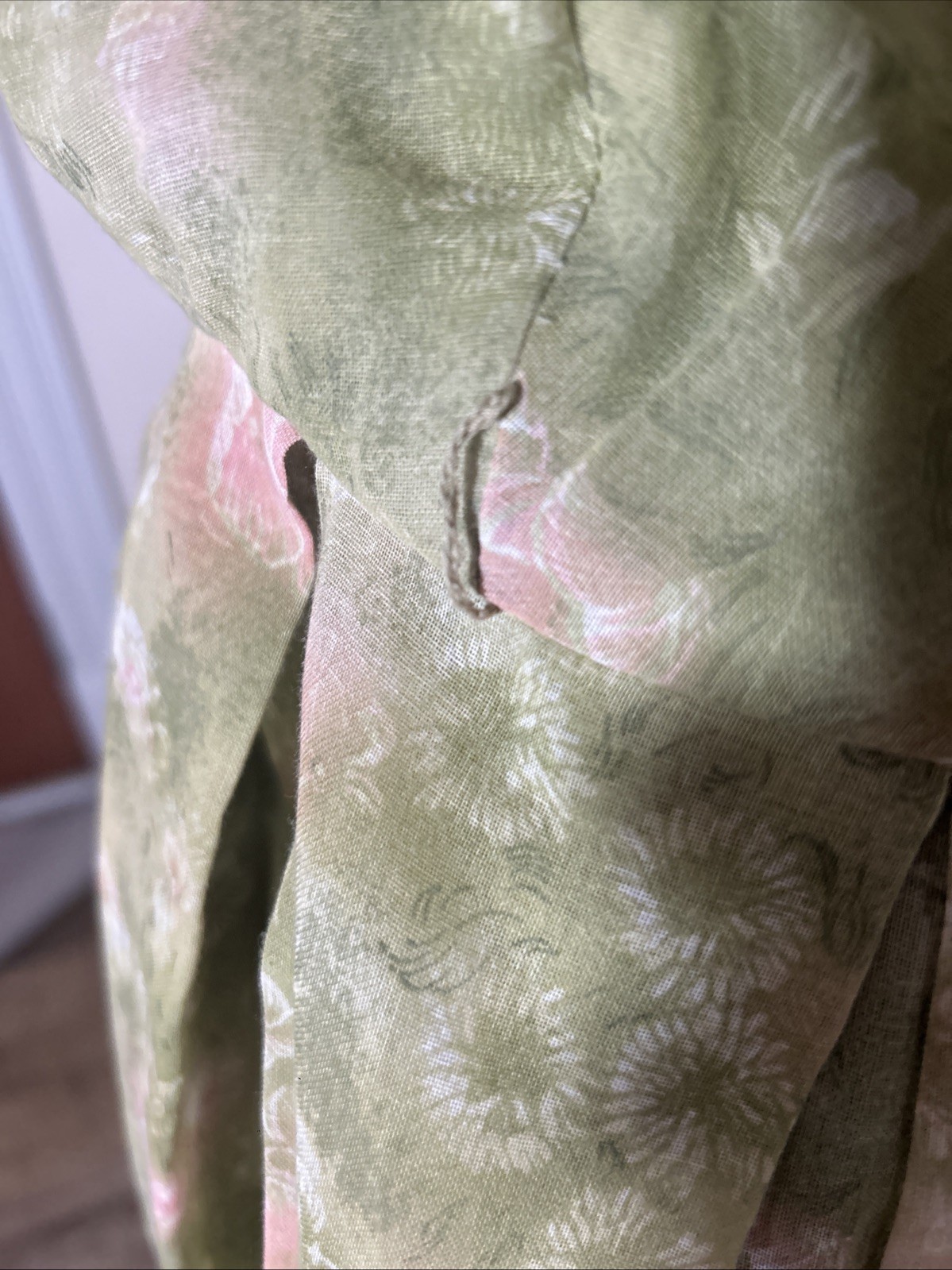 Vintage 1950’s Jean Lang Original Green Floral Print Dress