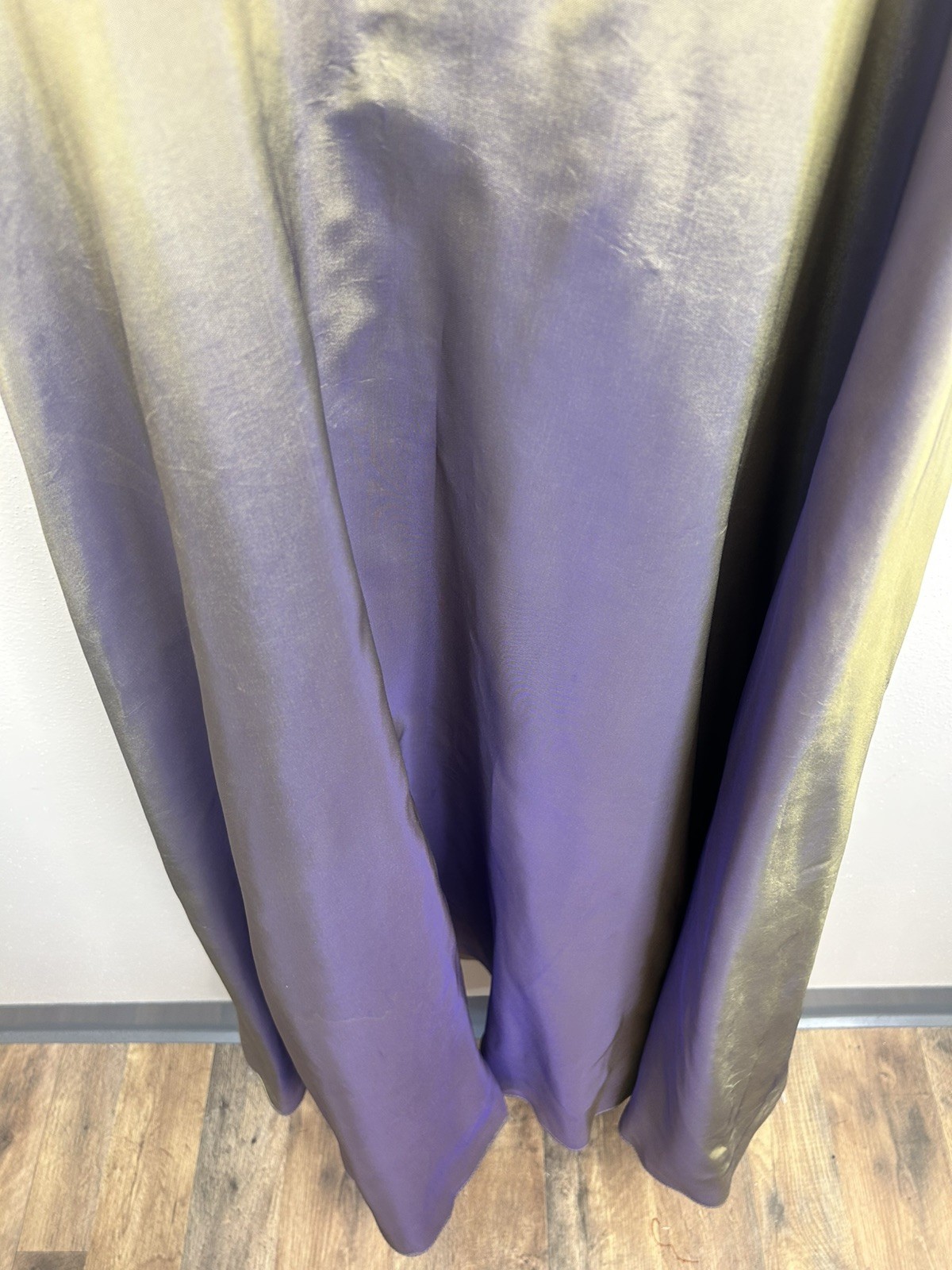 Vintage 90s Y2K iridescent formal dress gold purple renaissance prom wedding