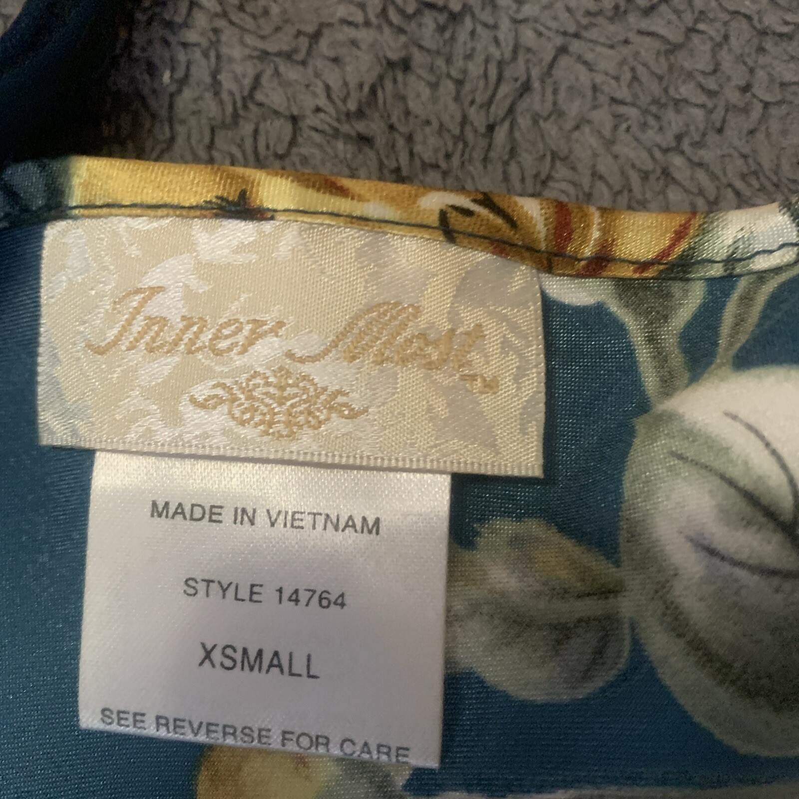 Vintage Inner Most Ladies Satin Nightie Size XS Floral