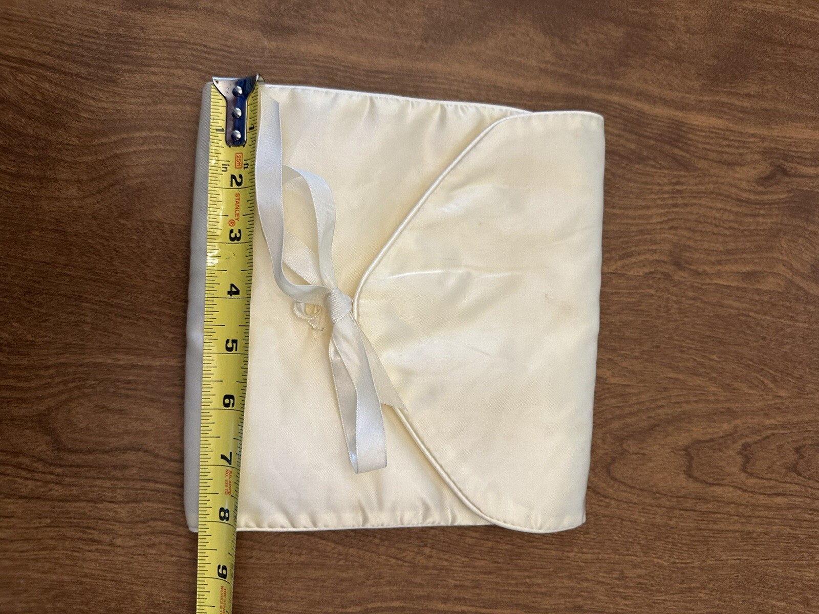 Hanes Silk Reflections Lingerie Bag White Satin Vintage